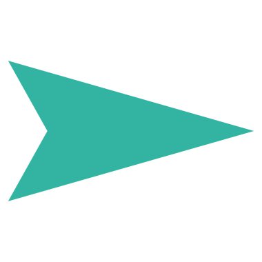 Ok ucu sağ düz vektör simgesi