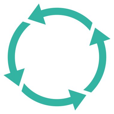 Geri dönüşüm düz vektör simgesi