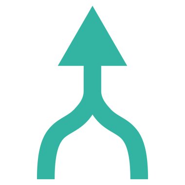 Düz vektör simge yukarı ok birleştirmek