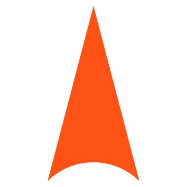 Ok ucu kadar düz vektör simgesi