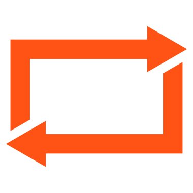 Vektör simge Exchange oklar düz