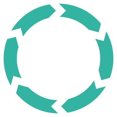 Dolaşım düz vektör simgesi