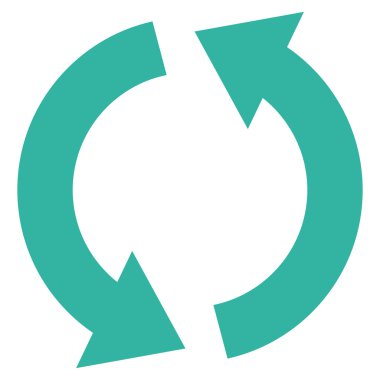 Geri dönüşüm düz vektör simgesi