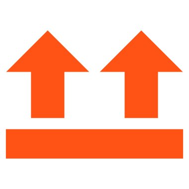 Yukarı düz vektör simgesi getirmek