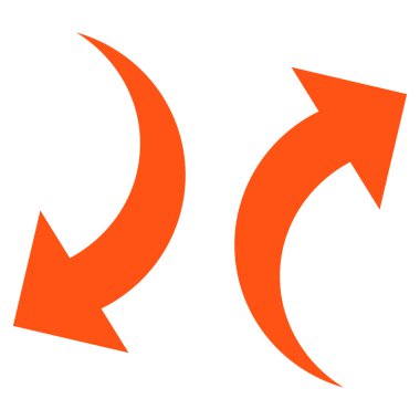 Vektör simge Exchange oklar düz