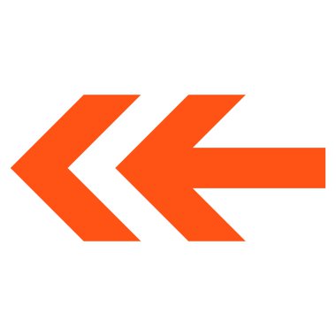 Ok sol düz vektör simgesi