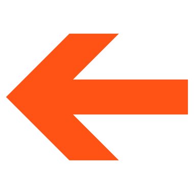 Ok sol düz vektör simgesi