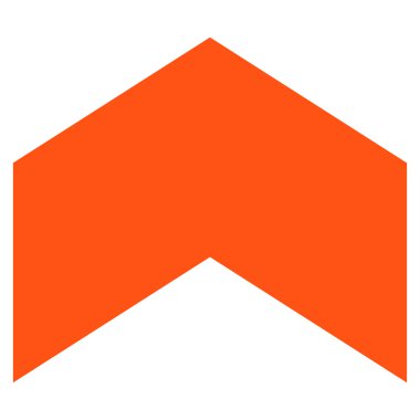 Yön yukarı düz vektör simgesi