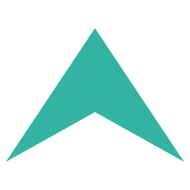 Ok ucu kadar düz vektör simgesi