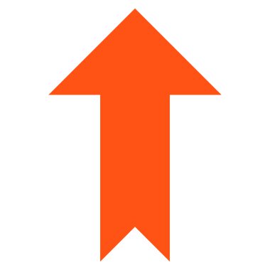 Düz vektör simge yukarı ok