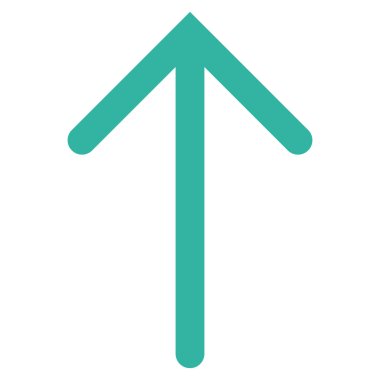 Düz vektör simge yukarı ok