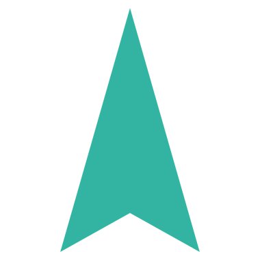 Ok ucu kadar düz vektör simgesi