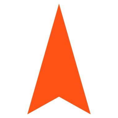 Ok ucu kadar düz vektör simgesi