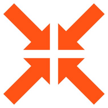 Basınç oklar düz vektör simgesi