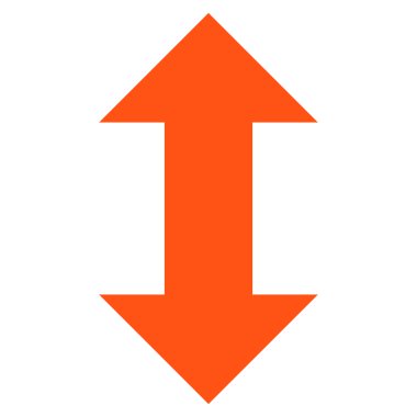 Vektör simge dikey Exchange oklar düz