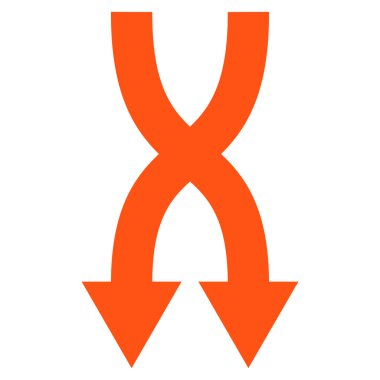 Düz vektör simgesi aşağı okları shuffle