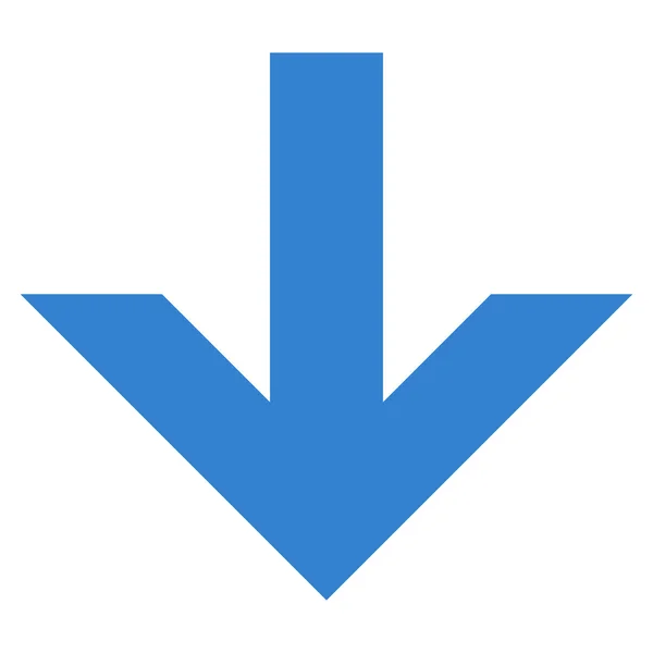 Flèche vers le bas Icône vectorielle plate — Image vectorielle