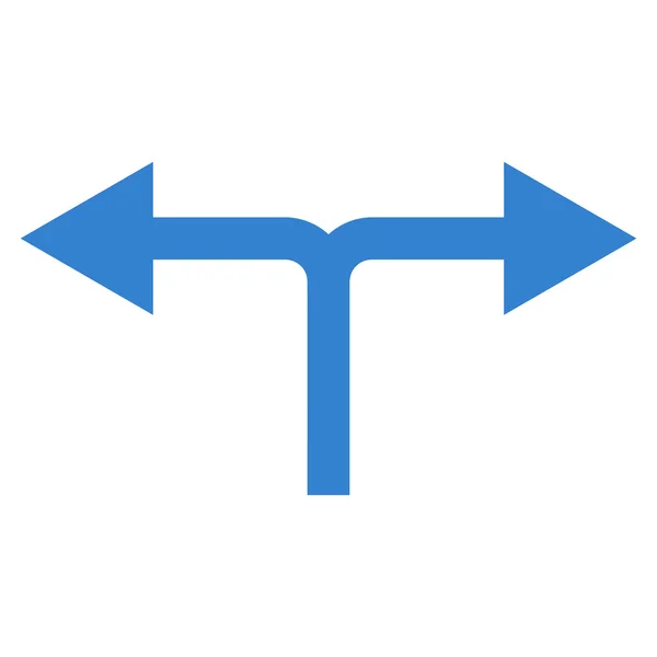 Flechas de bifurcación izquierda derecha plana Vector icono — Archivo Imágenes Vectoriales