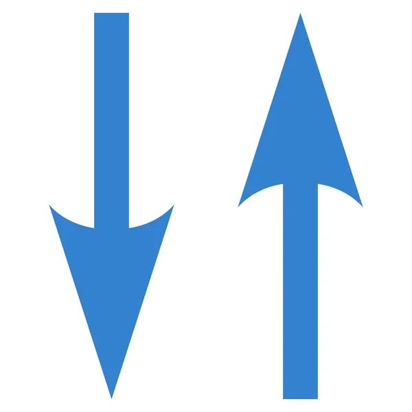 Flèches d'échange verticales Icône vectorielle plate — Image vectorielle