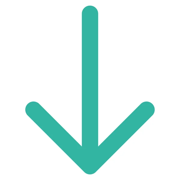 Freccia giù piatto vettoriale icona — Vettoriale Stock