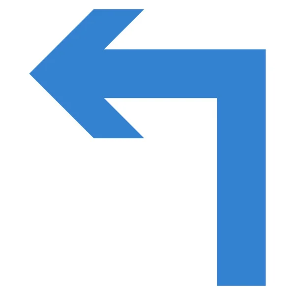 Tournez à gauche Icône vectorielle plate — Image vectorielle
