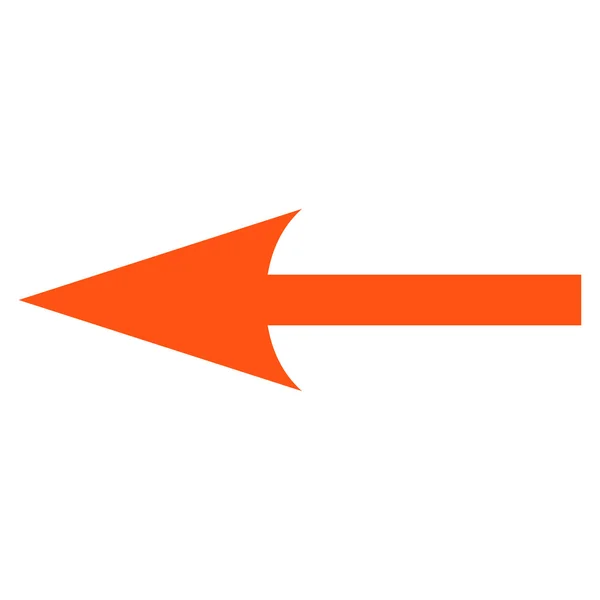Seta afiada esquerda ícone vetorial plana — Vetor de Stock