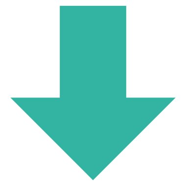 Düz vektör simgesi aşağı ok