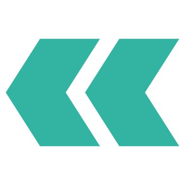 Shift Sol düz vektör simgesi