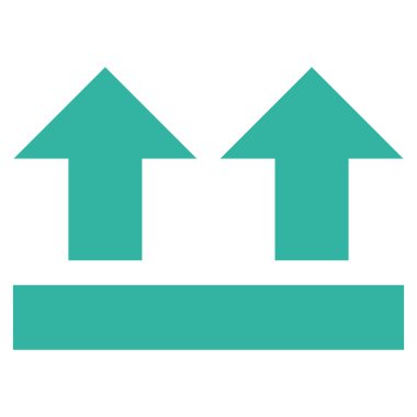 Yukarı düz vektör simgesi getirmek