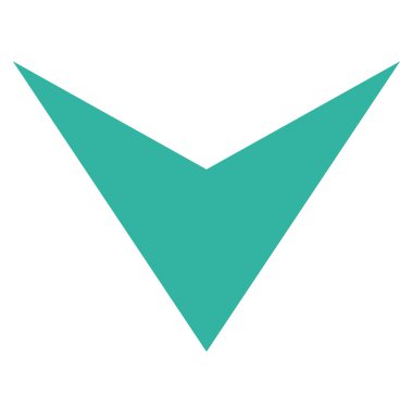 Düz vektör simgesi aşağı ok ucu