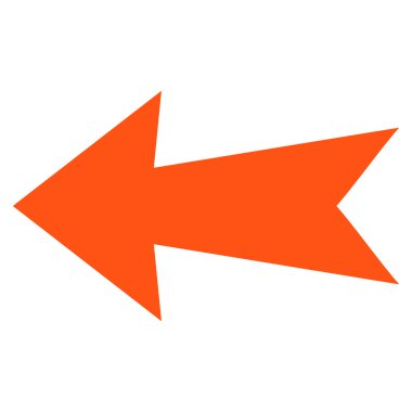 Ok sol düz vektör simgesi