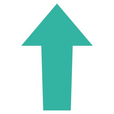 Düz vektör simge yukarı ok