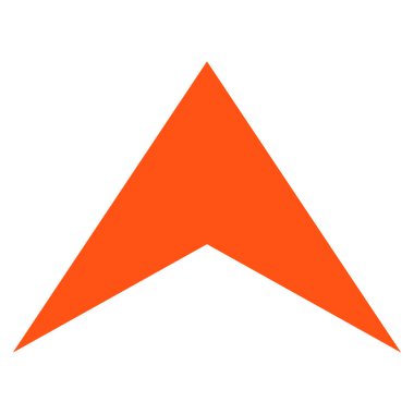 Ok ucu kadar düz vektör simgesi