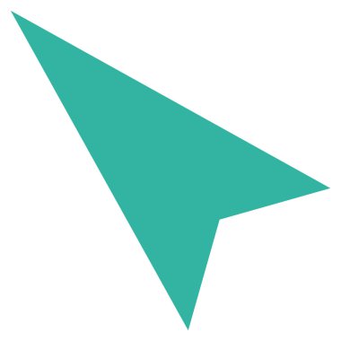 Ok ucu sol yukarı düz vektör simgesi