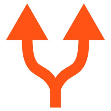 Düz vektör simge yukarı okları bölme