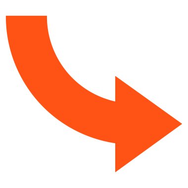 Sağa döndür düz vektör simgesi