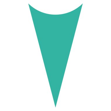 Düz vektör simgesi aşağı ok ucu