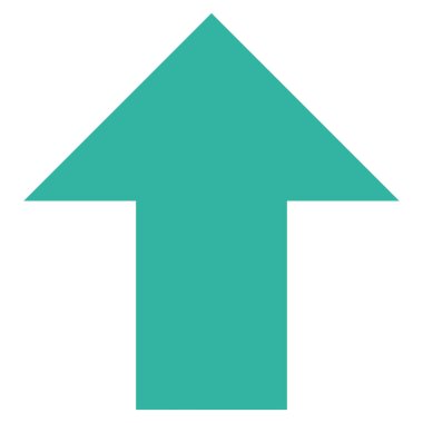 Düz vektör simge yukarı ok