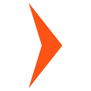 Ok ucu sağ düz vektör simgesi