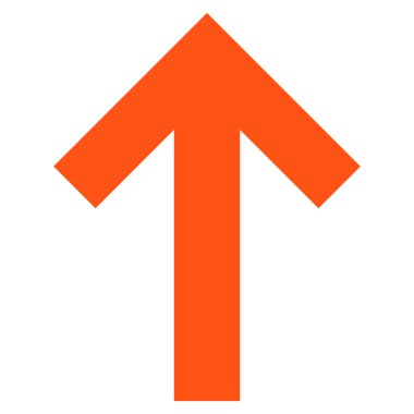 Düz vektör simge yukarı ok