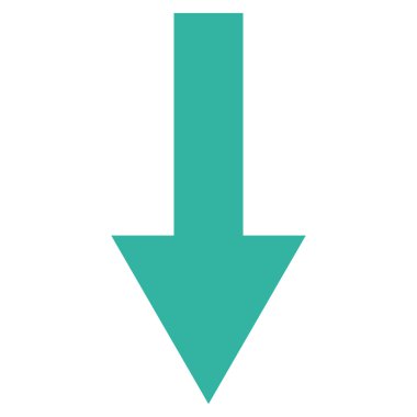 Düz vektör simgesi aşağı ok