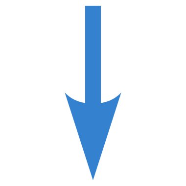 Düz vektör simgesi aşağı ok keskin