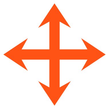 Oklar düz vektör simgesini genişletin