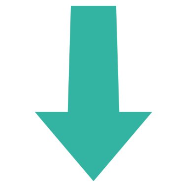 Düz vektör simgesi aşağı ok