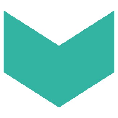 Düz vektör simgesi aşağı yön