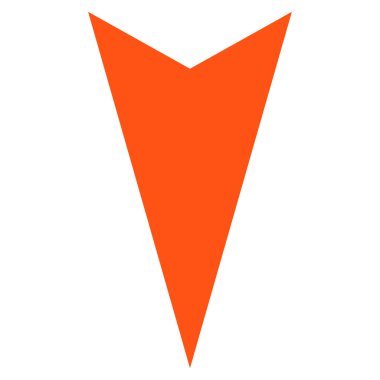 Düz vektör simgesi aşağı ok ucu