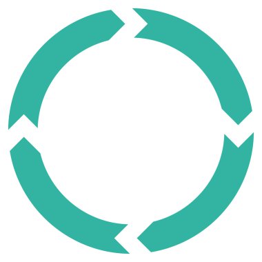 Döndürme düz vektör simgesi