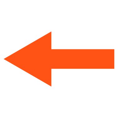 Ok sol düz vektör simgesi