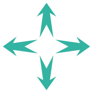 Oklar düz vektör simgesini genişletin