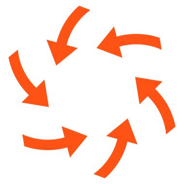 Oklar düz vektör simge girdap